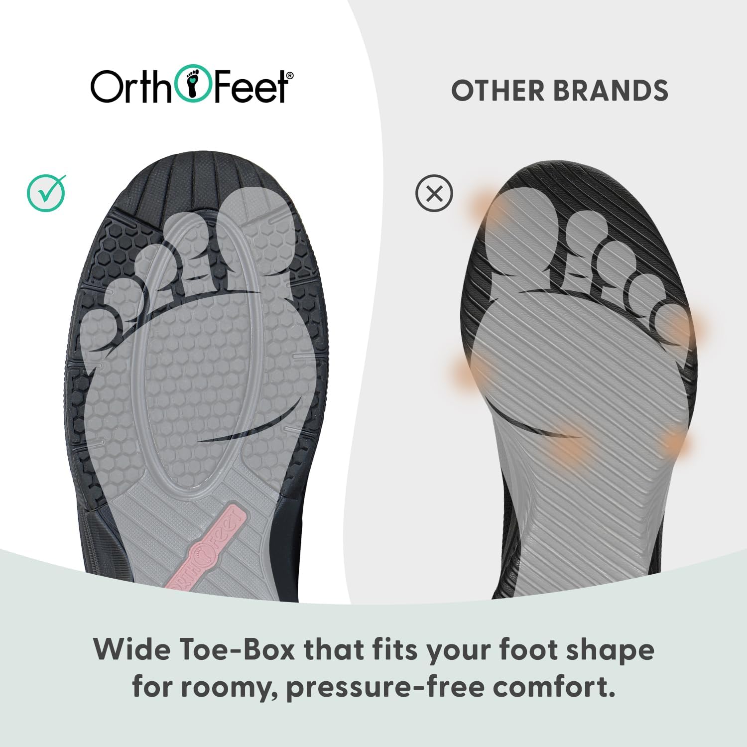 Orthofeet Women's Orthopedic Knit Coral Sneakers - Image 6