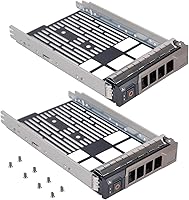 Vista 1 de Paquete de 2 bandejas de disco duro KG1CH 0KG1CH HDD Caddy 3.5 Soporte de disco duro Bandeja SSD compatible con Dell PowerEdge R430 R530 R630 R730
