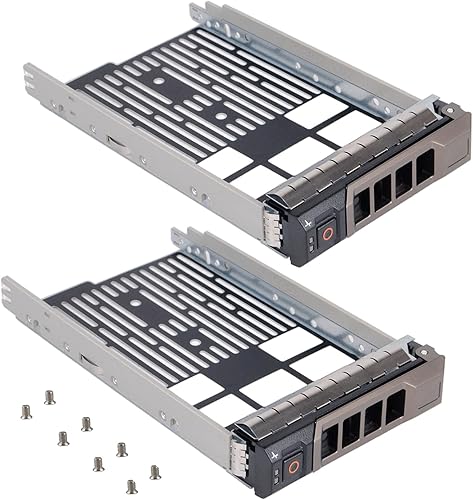 Paquete de 2 bandejas de disco duro KG1CH 0KG1CH HDD Caddy 3.5 Soporte de disco duro Bandeja SSD compatible con Dell PowerEdge R430 R530 R630 R730