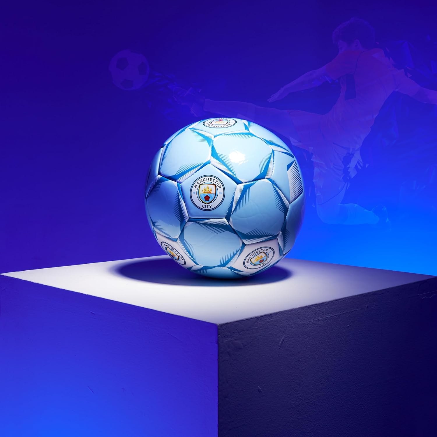 Manchester City F.C. Football Soccer Ball for Adults Teenagers Training Football Size 3, 4 or 5 Man City Merchandise