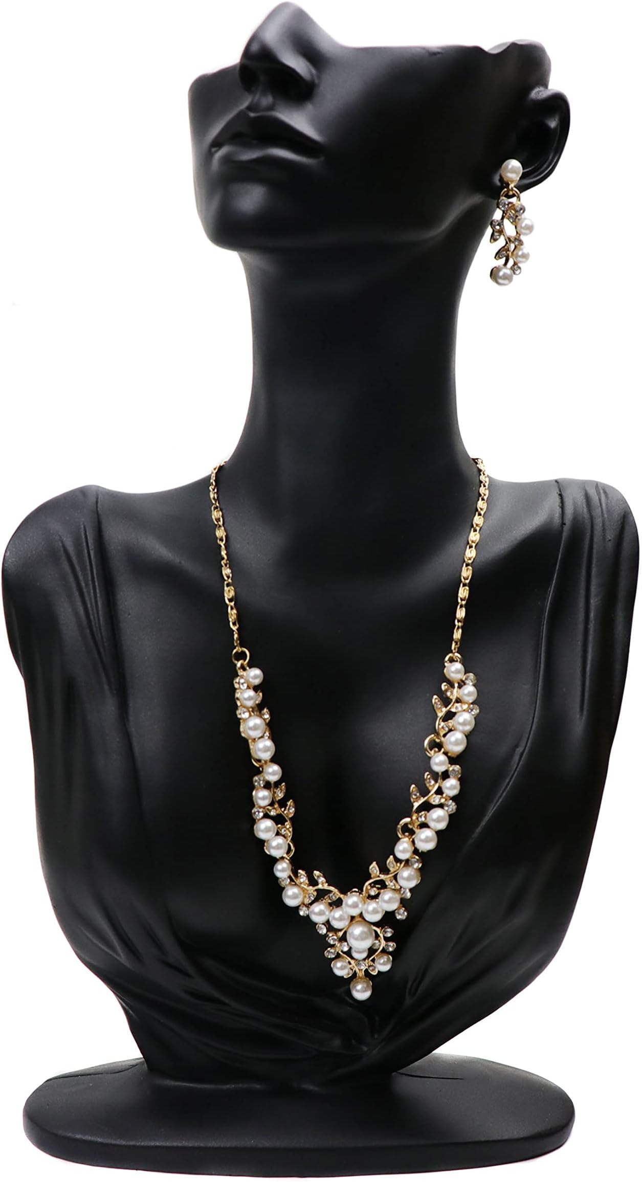 Homeanda Black Resin Necklace Pendant Chain Earring Jewelry Jewellry Bust Mannequin Organizer Holder Stand Photograph Prop for Necklace, Best Gift