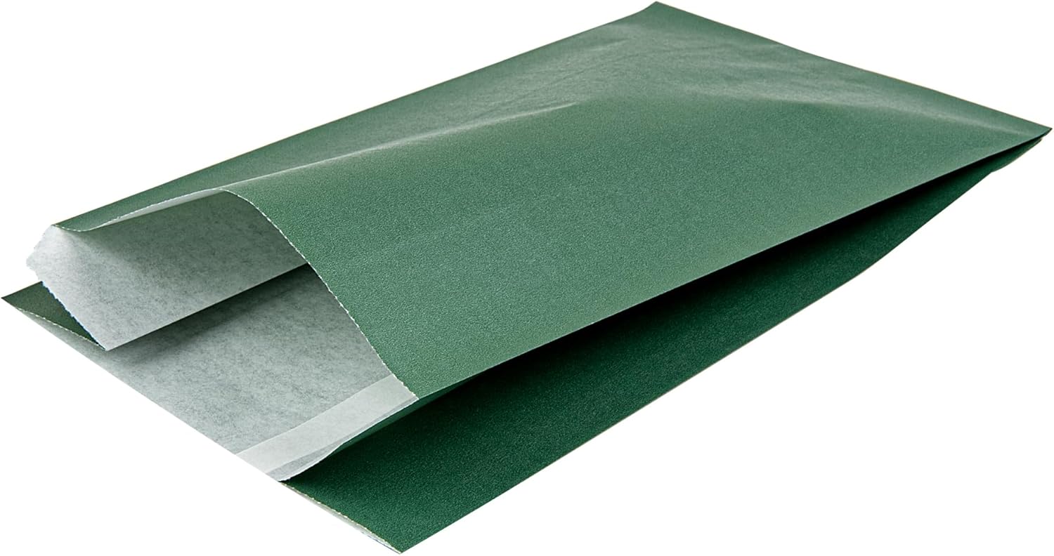 Restaurantware-Bag Tek 4.9 x 3 x 8.7 Inch Paper Bags For Snacks, 100 Durable French Fry Bags - Disposable, Greaseproof, Paper Forest Green Snack Bags, For Popcorn, Cookies, Or Fries- Restaurantware