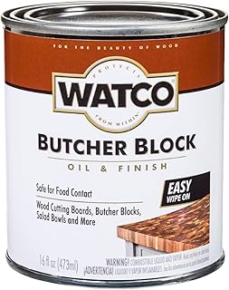 Watco 241758 Butcher Block Oil & Finish, 16 oz, Clear