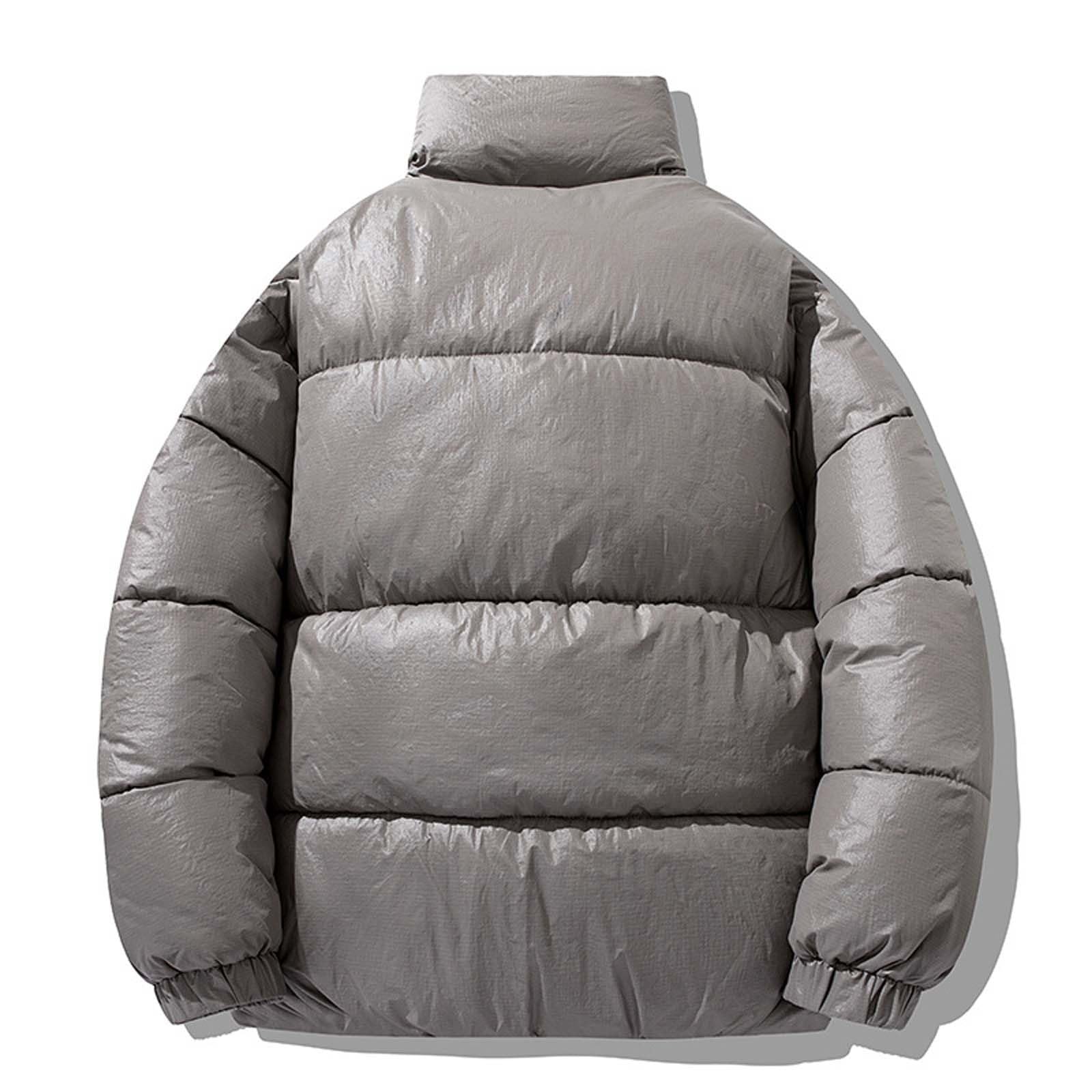 Chaqueta de pan gruesa para hombre abrigos de invierno cálidos abrigo casual chaqueta de aviador cálida chaqueta de invierno cómoda holgada con cuello alto transpirable chaquetas