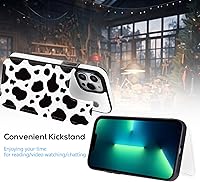 Vista 6 de Funda tipo cartera compatible con iPhone 13 Pro de 6.1 pulgadas con tarjetero, de piel sintética, con función atril, ranuras para tarjetas, doble