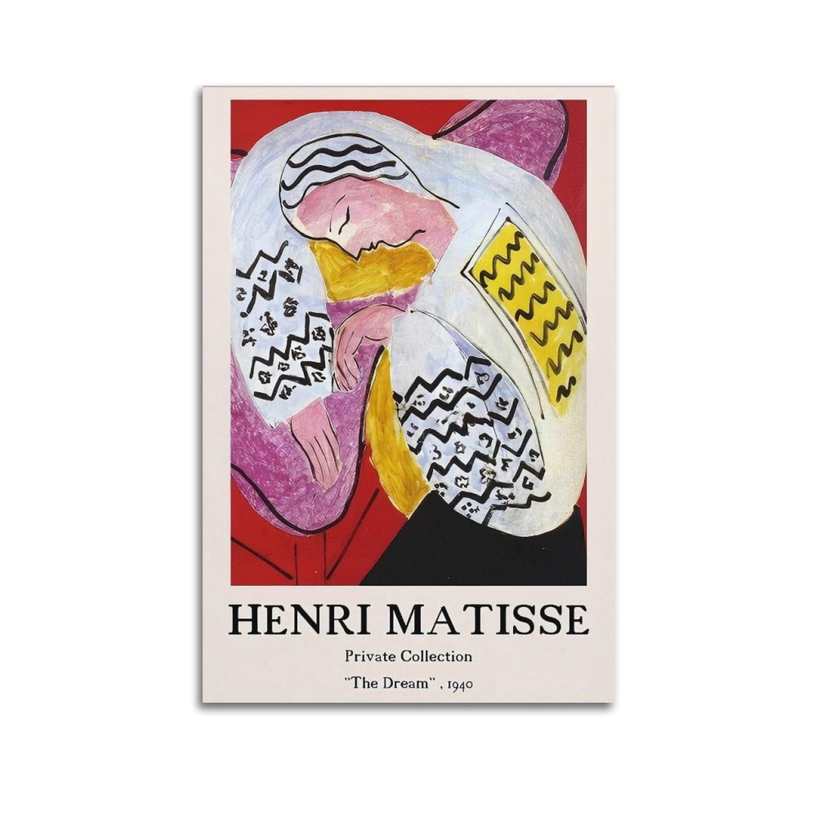 Jocrynsi Unframe-Style Henri Matisse Wall Art Beige Posters Aesthetic Canvas Wall Art Print Home Decor For Bedroom Living Room20x30inch(50X75cm)