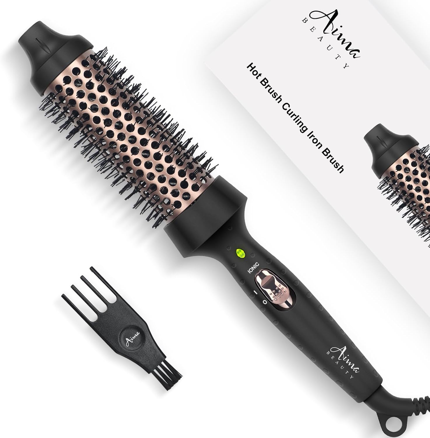 Aima Beauty One Step Hair Dryer & Volumizing Hot Air Brush, Thermal Brush, 1.5"/40mm Heated Round Brush for Blowout Look