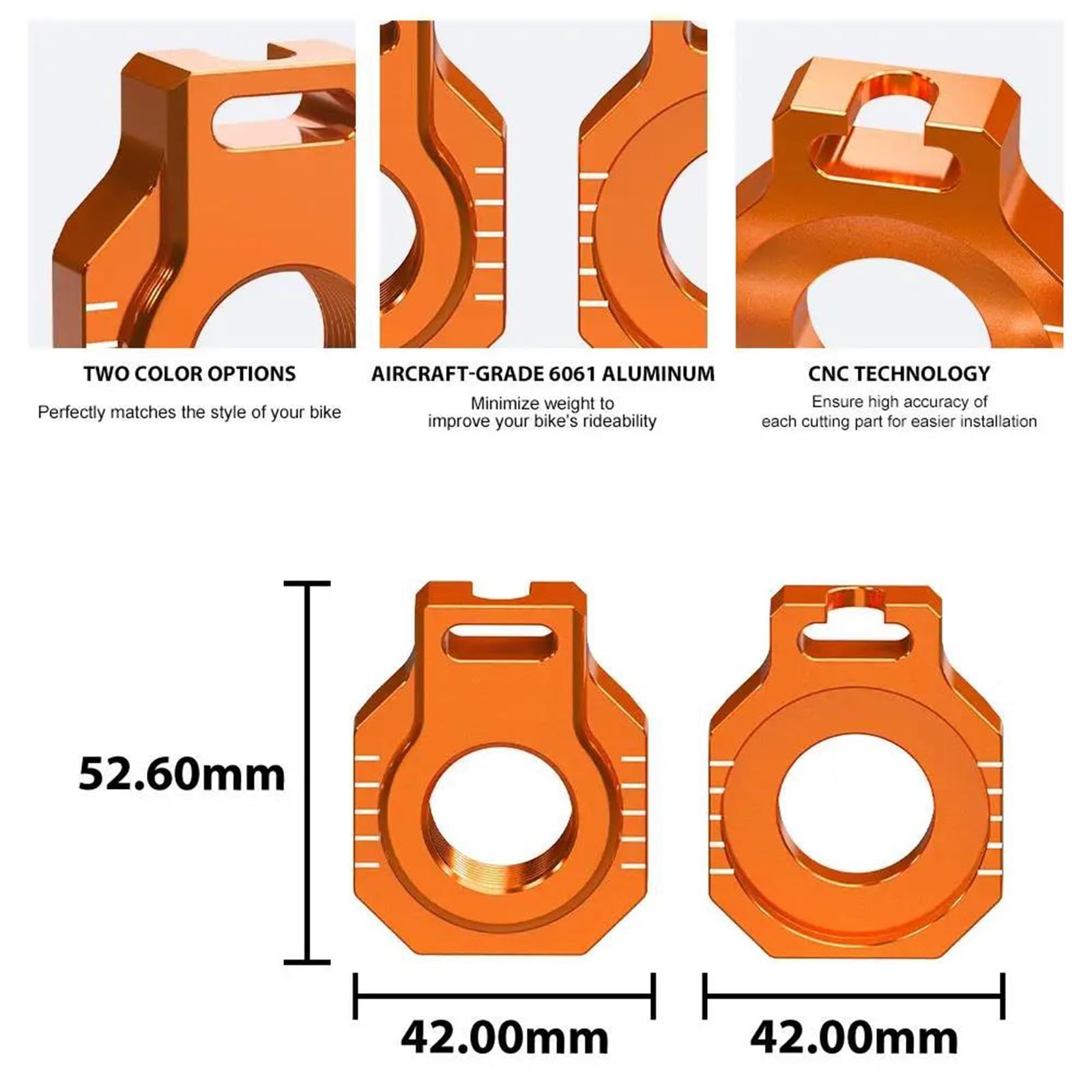 Tendeur De Chaîne D'essieu Arrière 22 Mm pour GasGas EX/EX F 250/300 MC/MC F 125/250/350/450 EC/EC F 250/300/350