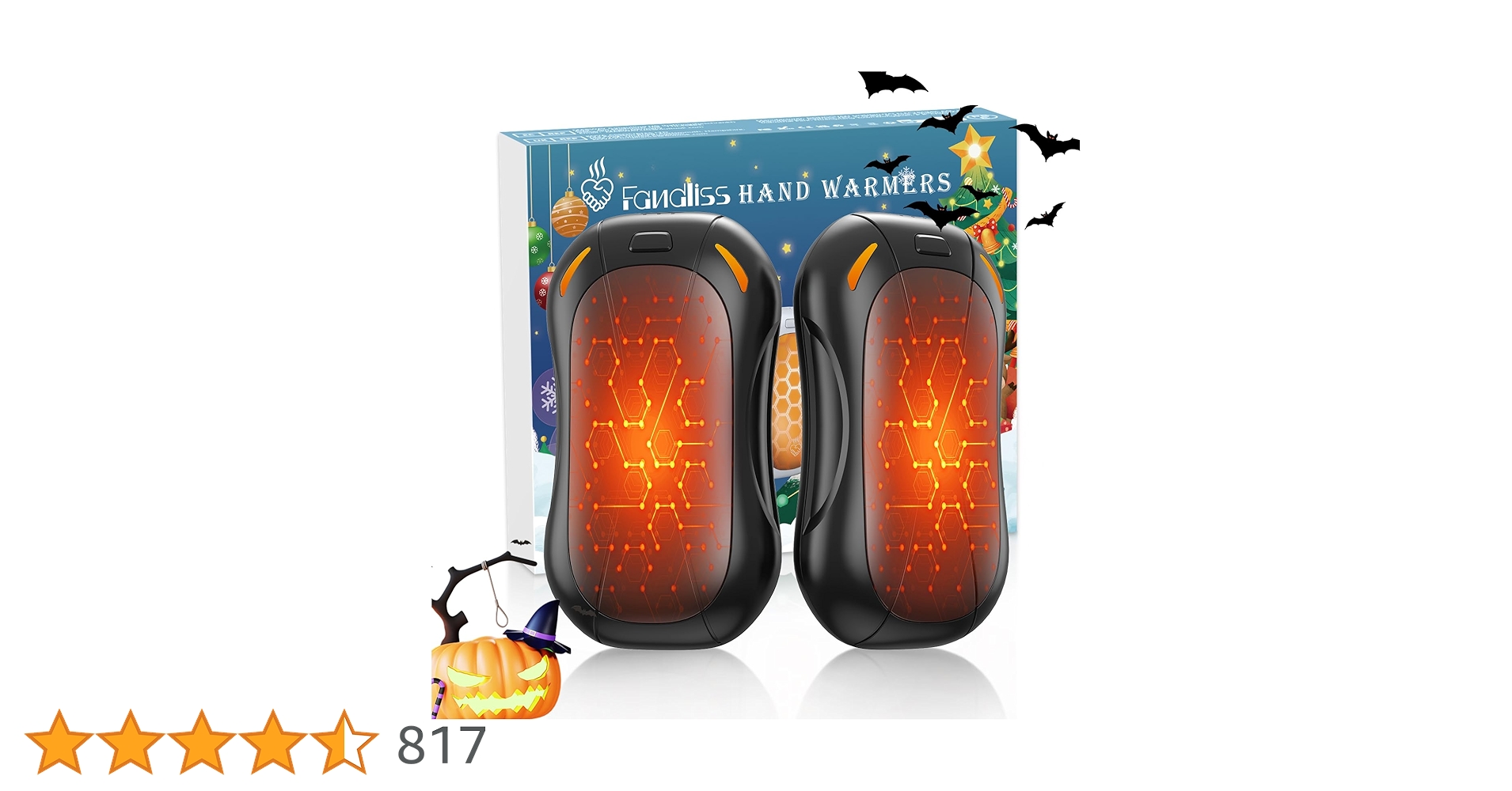 Hand Warmers Rechargeable 2 Pack, Magnetic Electric Handwarmer, Electric Portable Pocket Heater 6000mAh, 14hrs Long Lasting Battery Handwarmer For Outdoors,Tech Gift Women Men