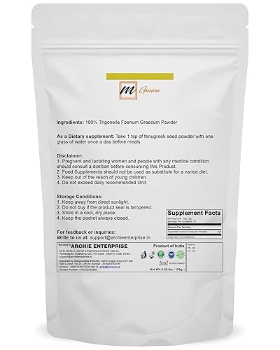 Miniatura 2 de mGanna Polvo de semillas Methi/fenogreco – Auténtica mezcla de especias indias 0.22 libras / 100 GMS