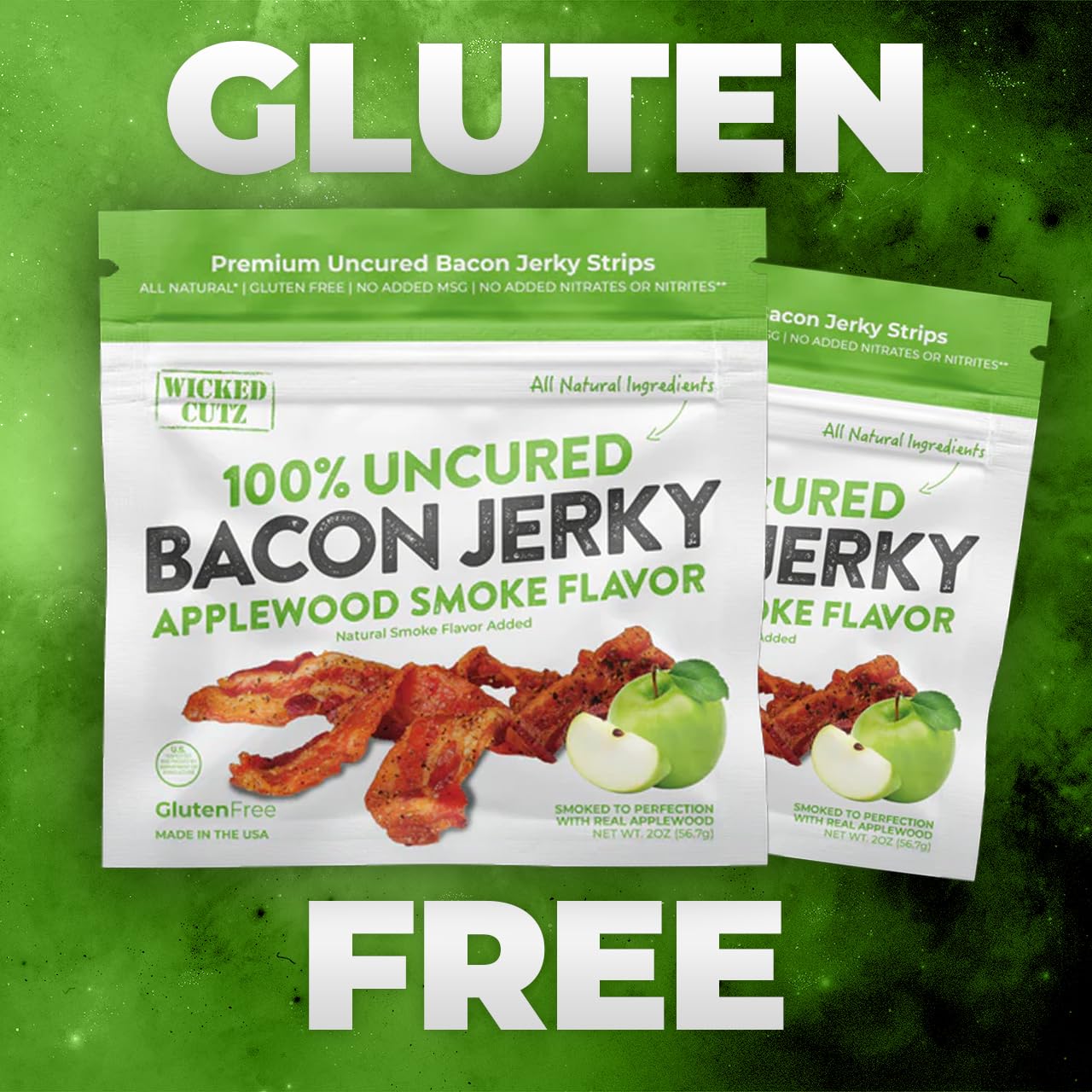 Bacon Jerky Variety Pack | 5 Flavors & Up to 24g Protein Per Bag | Fully Cooked, Tender, Easy to Chew, USA Made, High Protein Carnivore Snacks | Unique Gifts for Men (5 Bags)