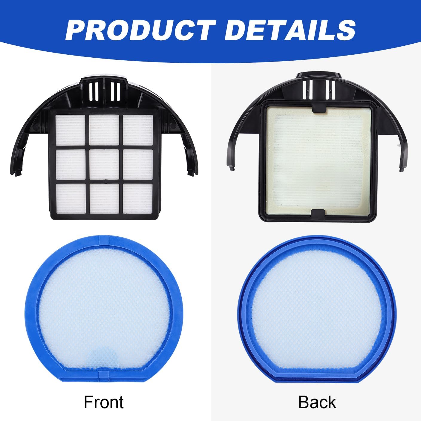 Filter Replacement for Hoover T-Series WindTunnel Bagless Upright Vacuum Cleaner, Replace Part # 303173001, 303172001