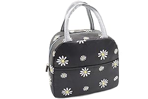 Sonuimy Lunch Bag for Women: Small, Insulated, and Leakproof Daisy Lunch Tote