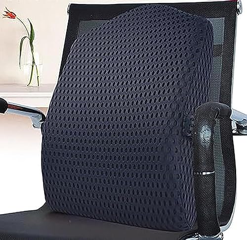 Miniatura 8 de Cojín lumbar ergonómico patentado de espuma viscoelástica para aliviar el dolor de espalda baja, cojín de apoyo lumbar con correa para sillas de