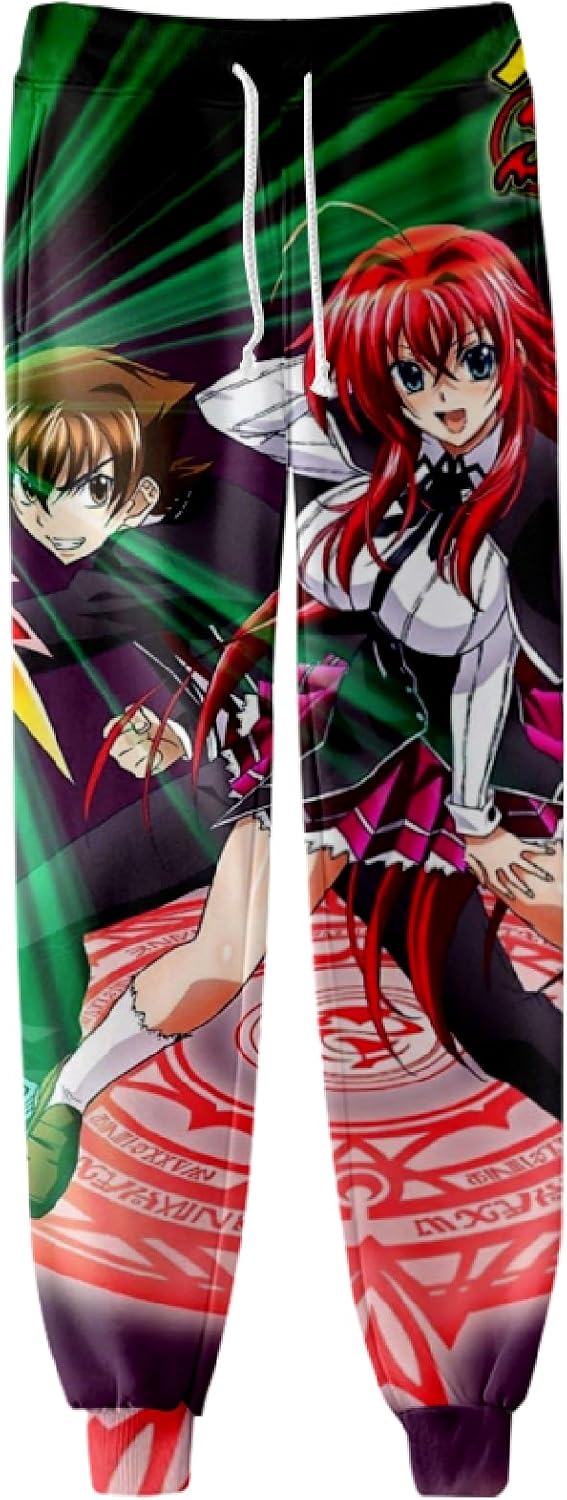 ISaikoy Anime High School DxD Pants Trousers Gym Joggers Drawstring Cosplay Costume Sweatpants