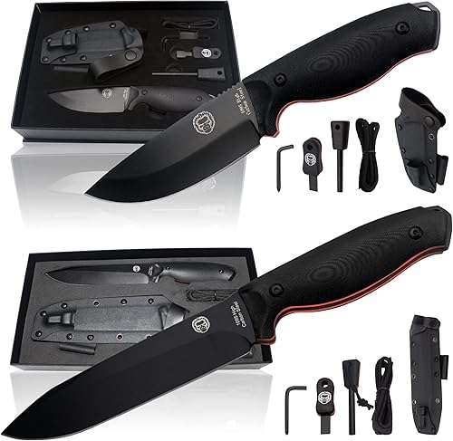 1095 Bushcraft - Juego de cuchillos de supervivencia 1095