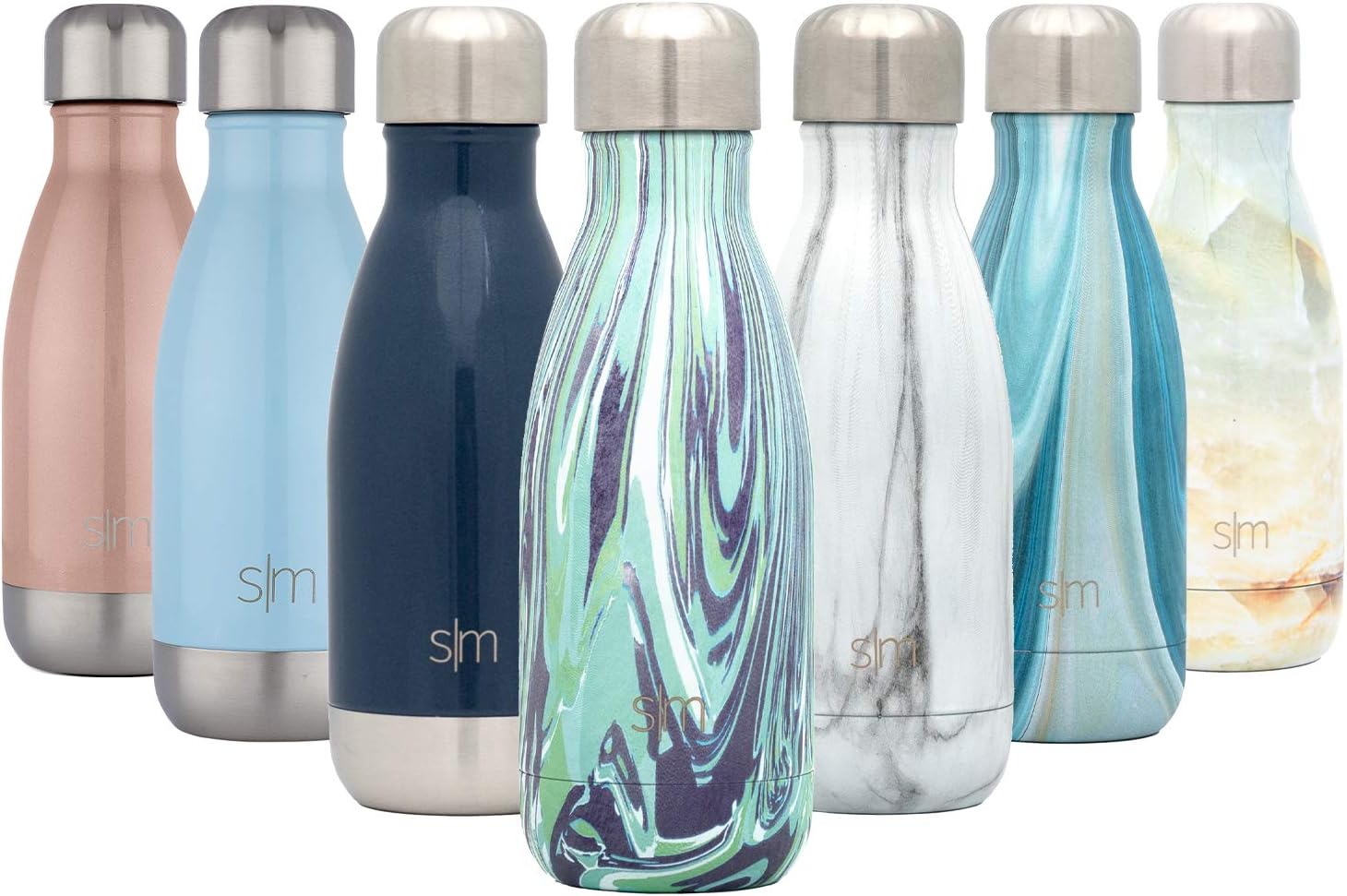 Simple Modern 9 Ounce Wave Water Bottle - Vacuum Insulated Stainless Steel Flask - Double Wall - Leakproof Kids Pattern: Starry Night