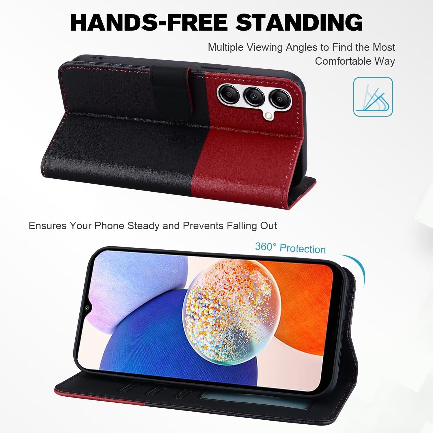 Cover per Xiaomi Redmi Note 13 4G, Custodia Portafoglio a