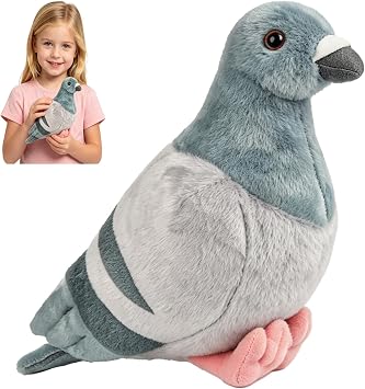 Pigeon Plush Toy, Cuddly Soft, 20cm Realistic Stuffed Animal Plushies, Lifelike Cute Soft Toys, Simulation Home Decoration birthday Gift for Kids