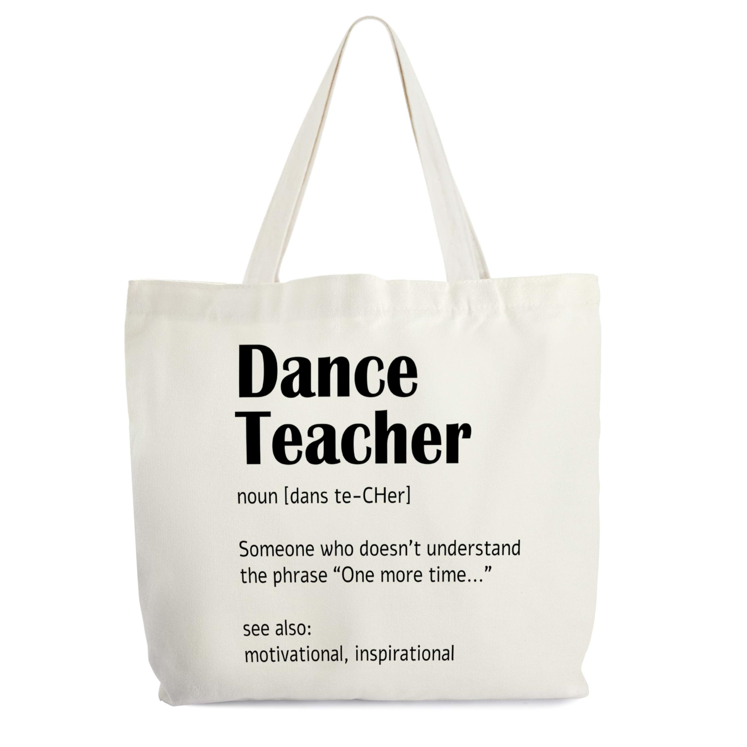 Teacher Canvas Tote Bag, Dance Teacher Definition Tote, Dance Teacher Appreciation Gift Bag, Teacher Stuff Bag, Retirement Gifts for Women, Shoulder