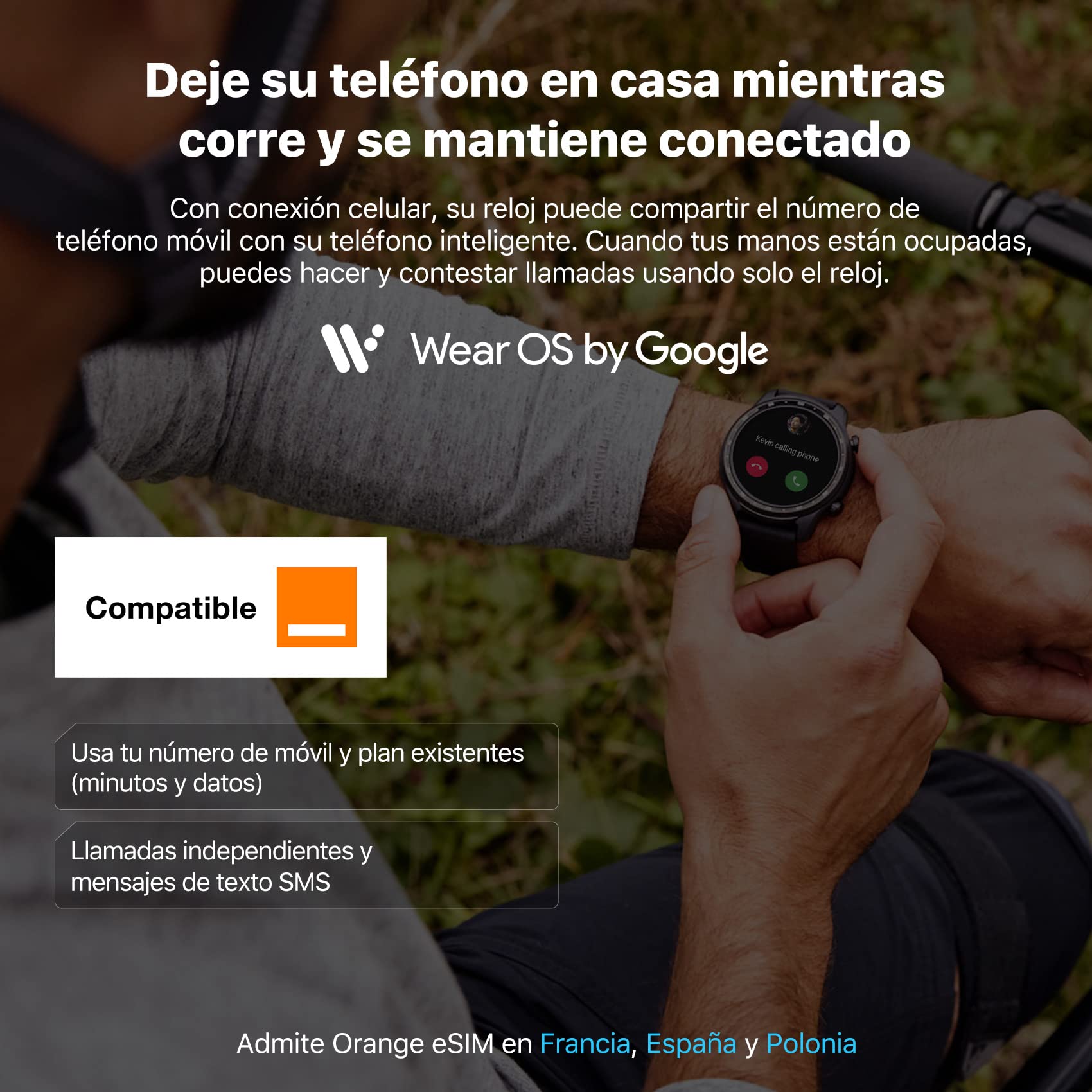 Ticwatch Reloj inteligente Pro 3 Ultra 4G WH11013 LTE con Vodafone OneNumber y Orange eSIM Qualcomm y Mobvoi Dual Wear OS, sistema procesador de detección de oxígeno en sangre, pantalla negra