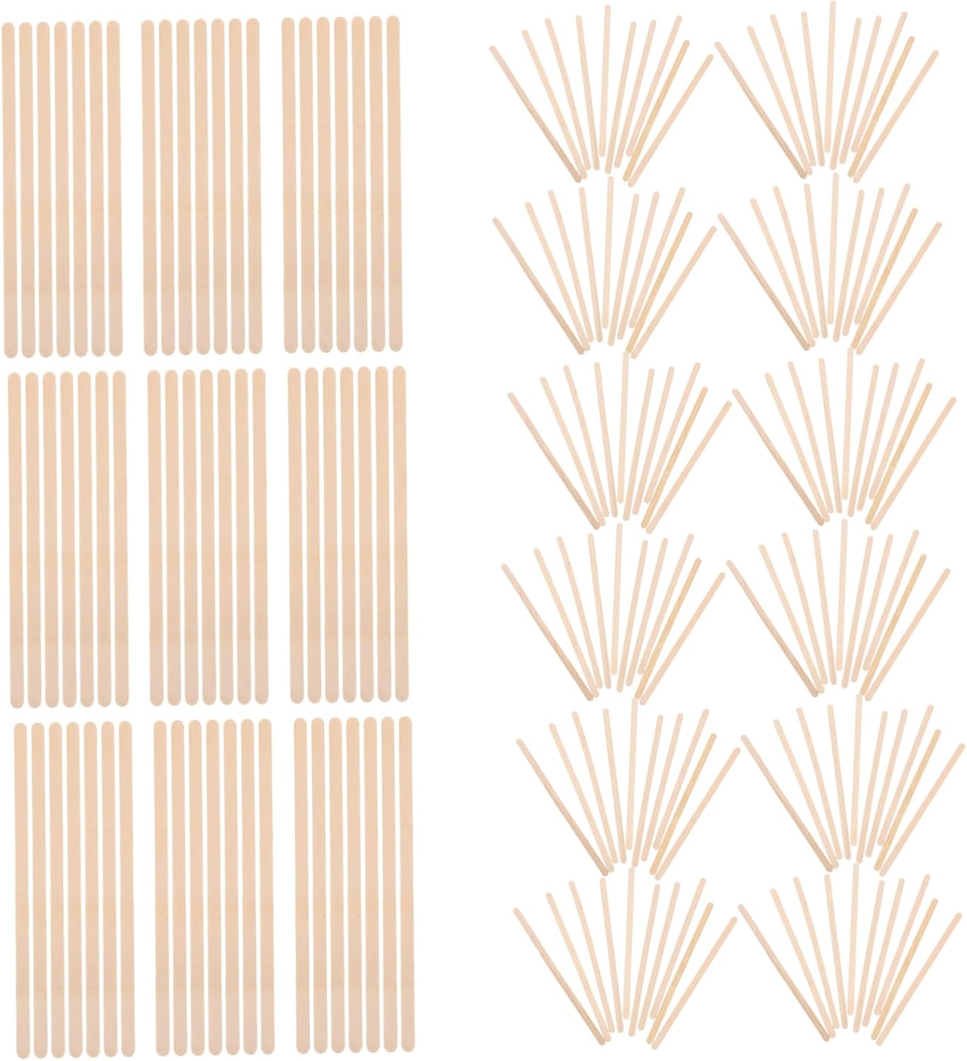 Ciieeo 1000pcs Eco-friendly Wooden Stir Sticks Long Handle Stirrer for Coffee Stir Drink Cocktail Mixers