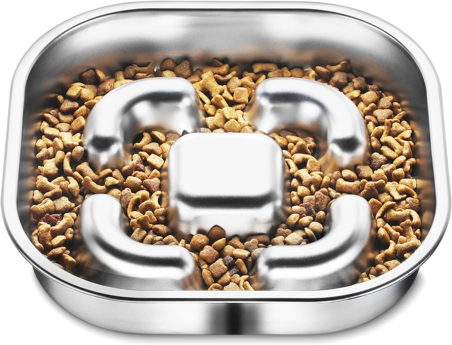 PETTOM Slow Feeder Dog Bowl, Stainless Steel Dog Bowls to Slow Down