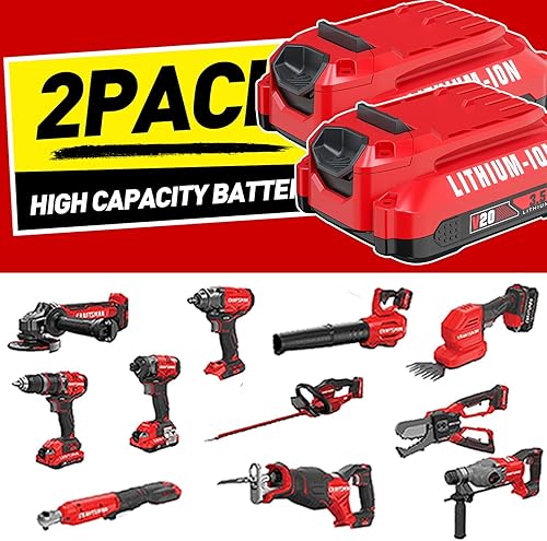 Miniatura 7 de Bonadget 2Pack 3.5Ah Juego de Batería y Cargador para Reemplazo de Batería 20V de Craftsman para Craftsman V20 CMCB202 CMCB2011 CMCB205 Batería de