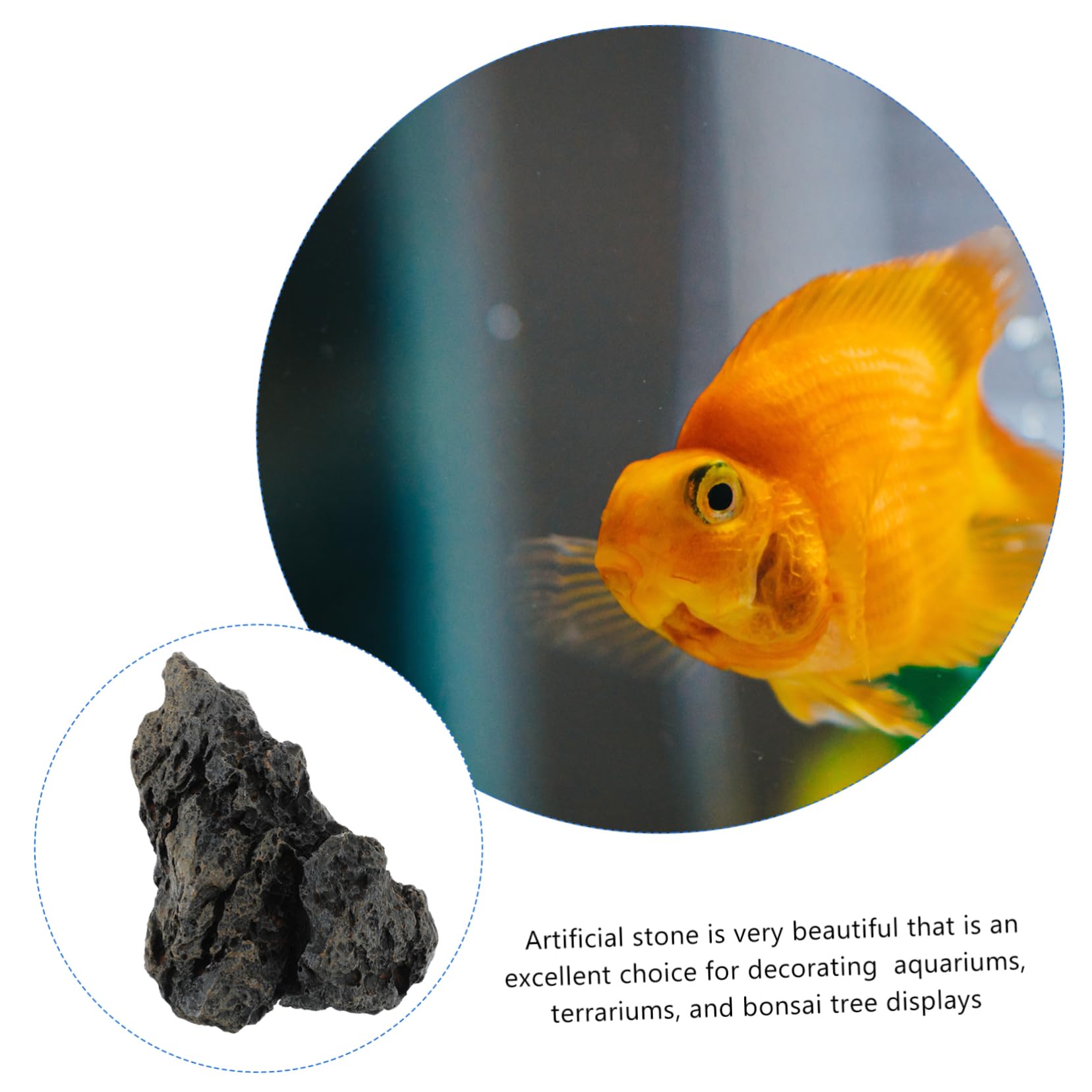 2 Stück Schwimmende Aquarium-Steine – Moossteine Aus Kunstharz, Deko Für Fischverstecke & Landschaftsgestaltung