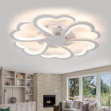 Flower Chandelier with Remote Control APP,LED Dimmable 3000K-6000K,Ceiling Lights 72W Modern Ceiling Lighting with Timer Memory Function for Living Room Bedroom Kitchen