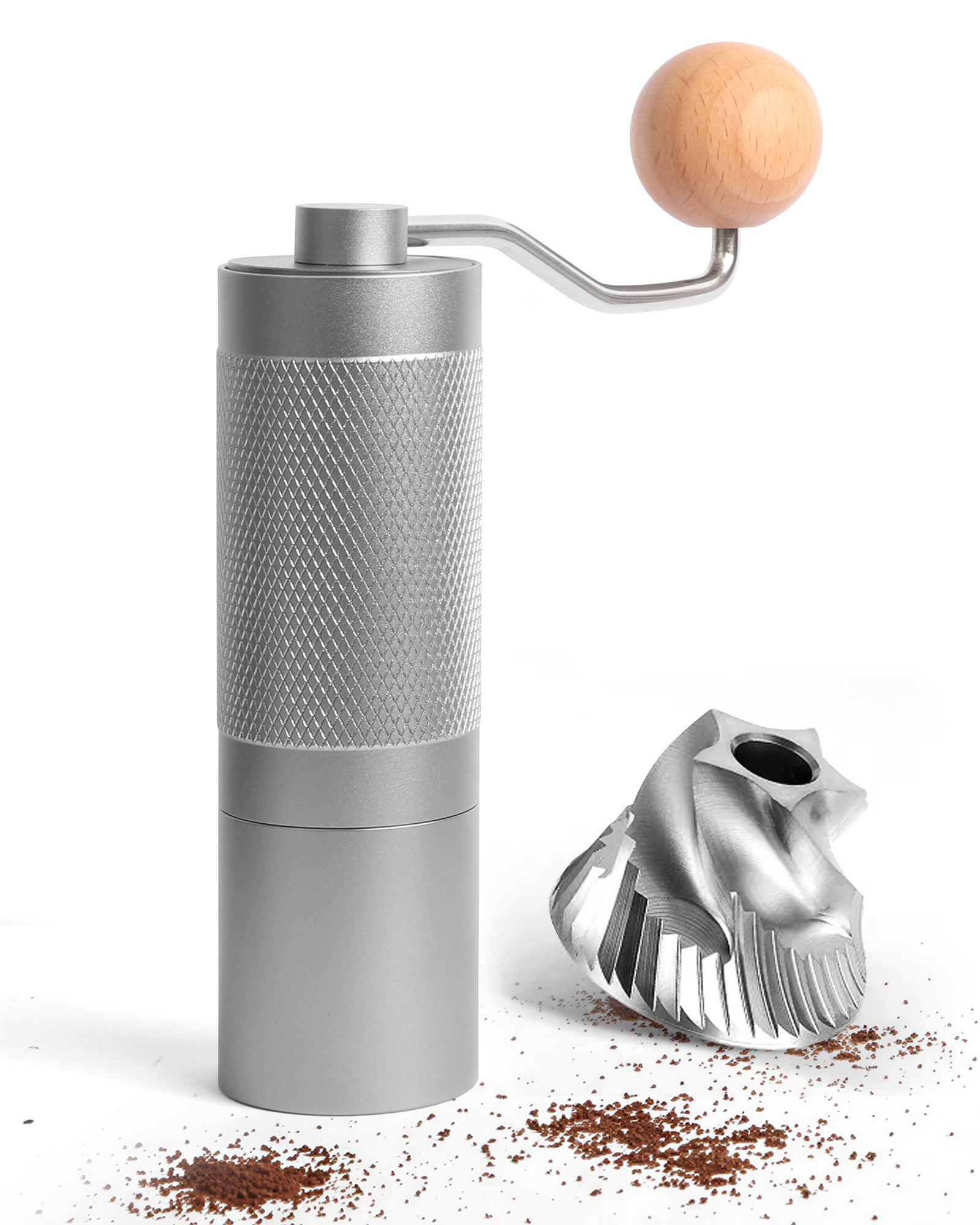 Pro Manual Coffee Grinder Stainless Steel Conical Burr With Adjustable Settings.Portable…