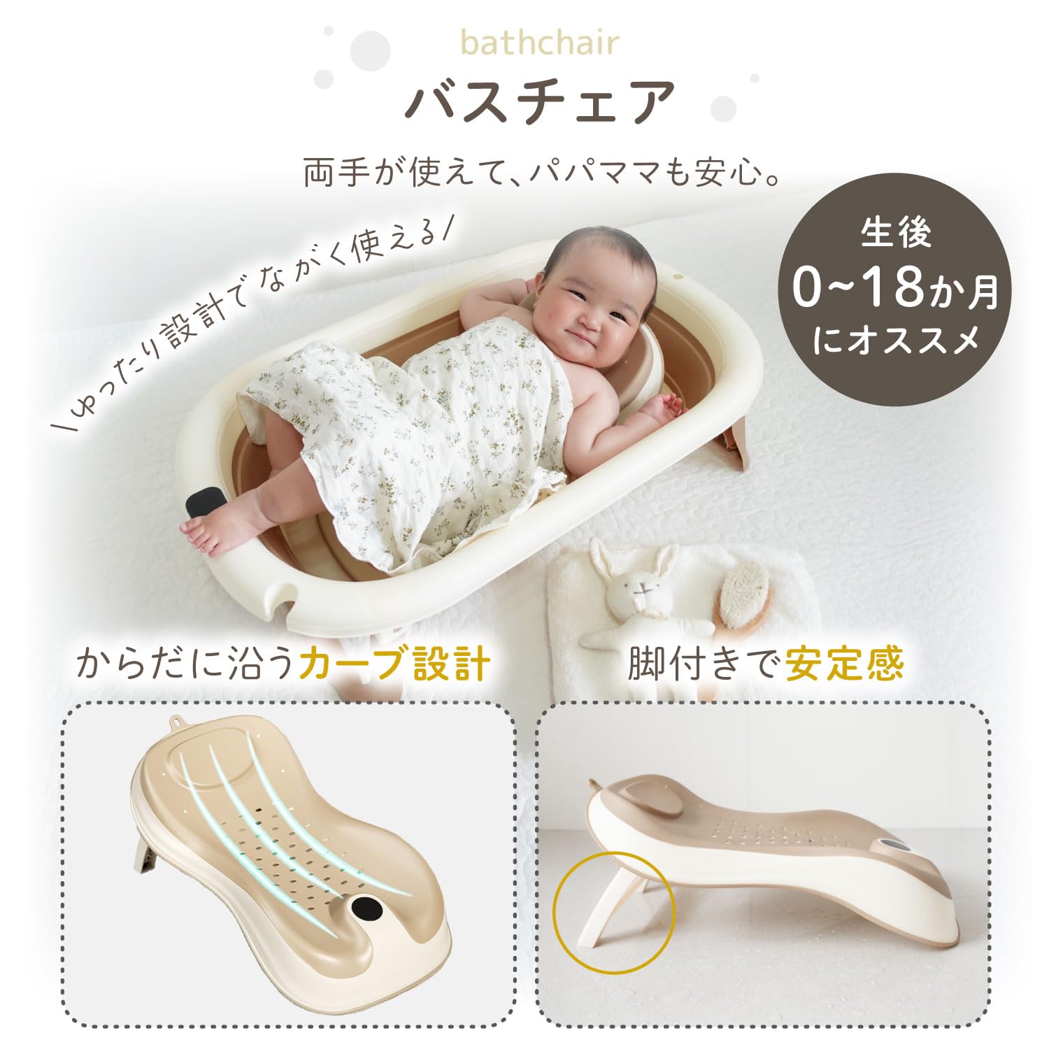 Amazon.co.jp: ベビーバス ネット 入浴ネット クッション 汎用 ベビー