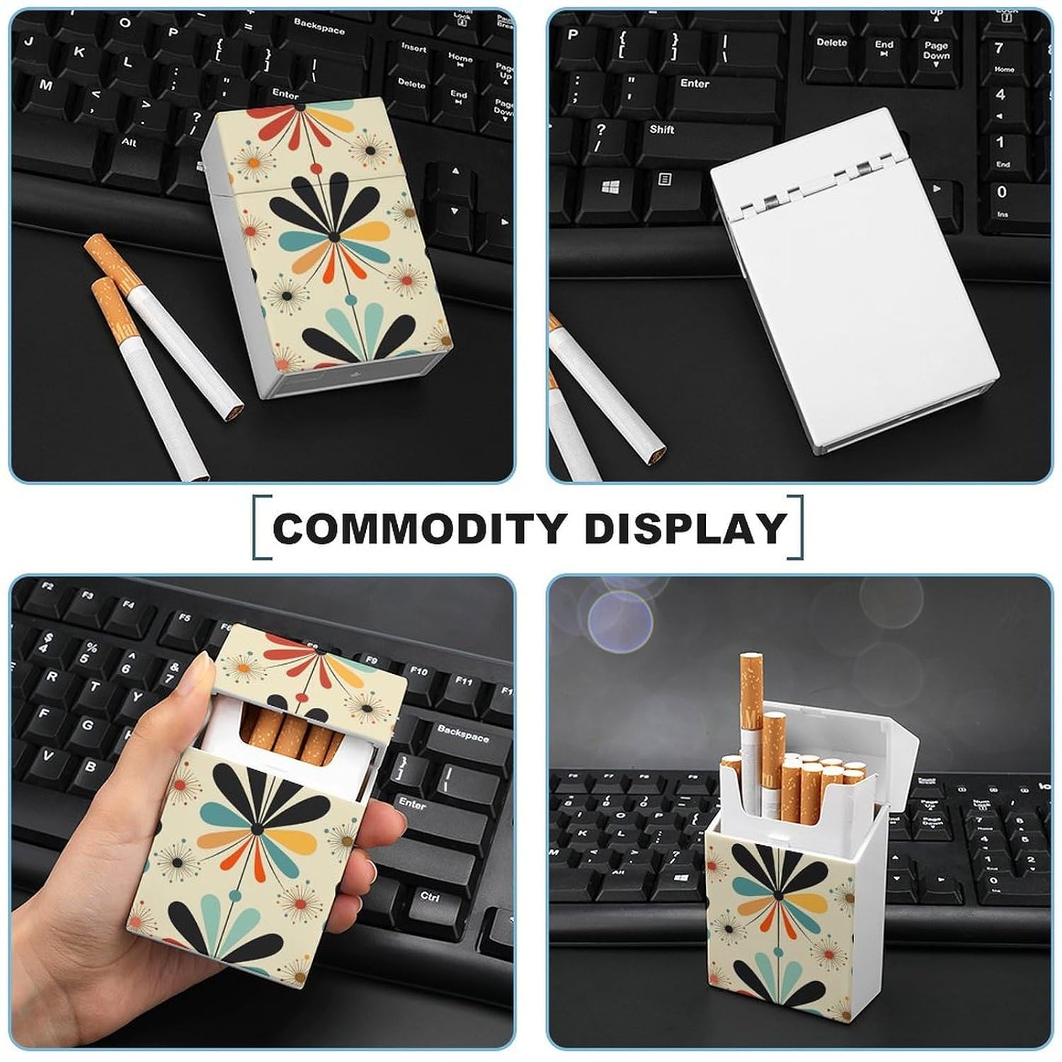 Retro Modern Cigarette Case Cigarette Holder Case Cigarette Case for Women Men Vintage Cigarette Case Cigarette Box Plastic Cigarette Case Small Cigarette Case
