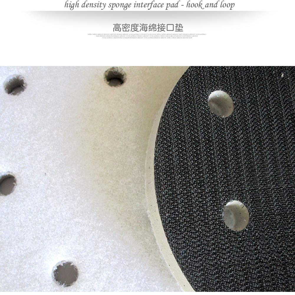 Almohadilla de interfaz de alta densidad 5"6 agujeros 125 mm Amortiguación y protección Almohadilla de lijado Accesorios para herramientas eléctricas - Gancho y bucle