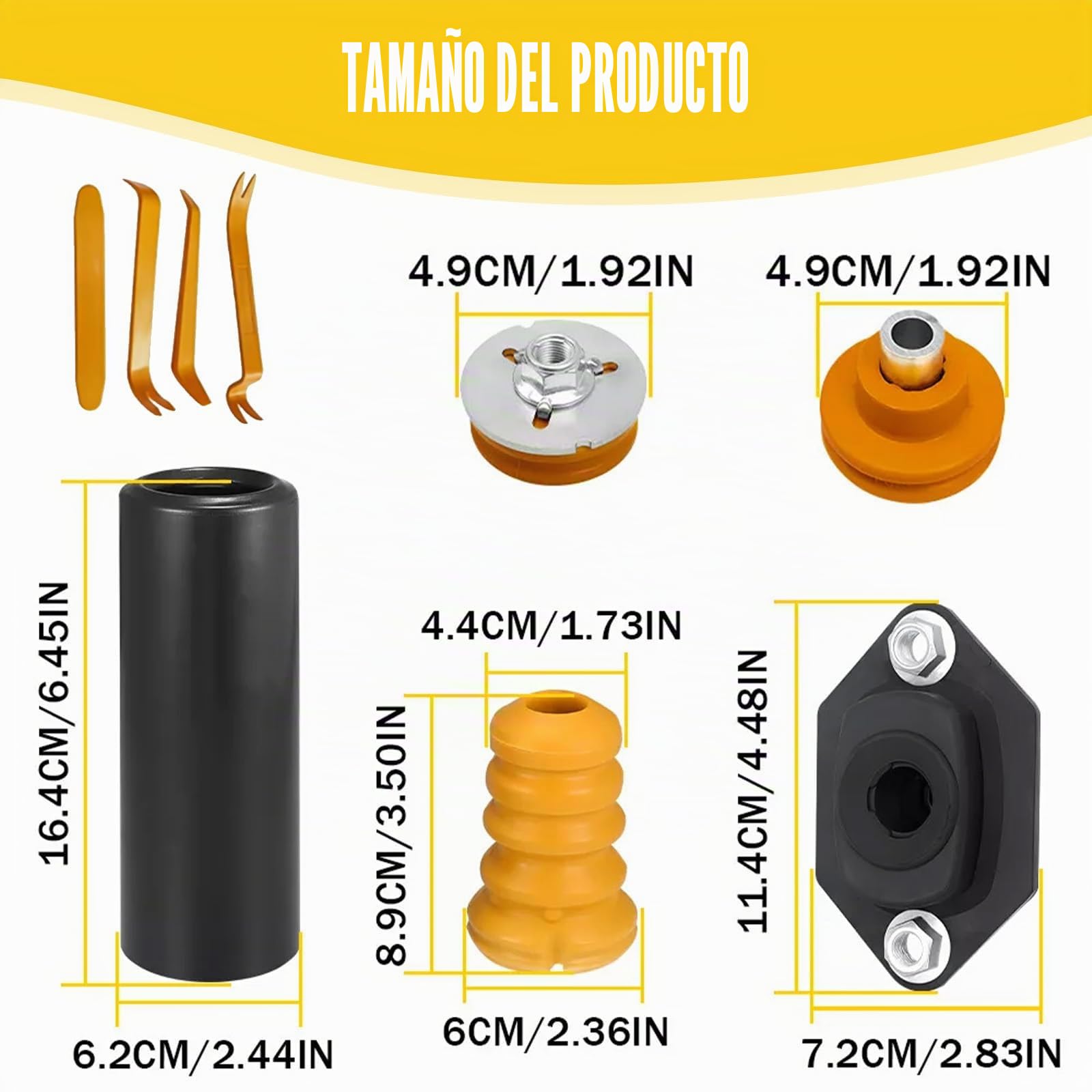 Amortiguador Trasero Suspensión Superior Soporte de Punta Amortiguador de Choque Compatible con BW X 1 er 3 er Serie E81 E82 E87 E90 E92 E93 335067717
