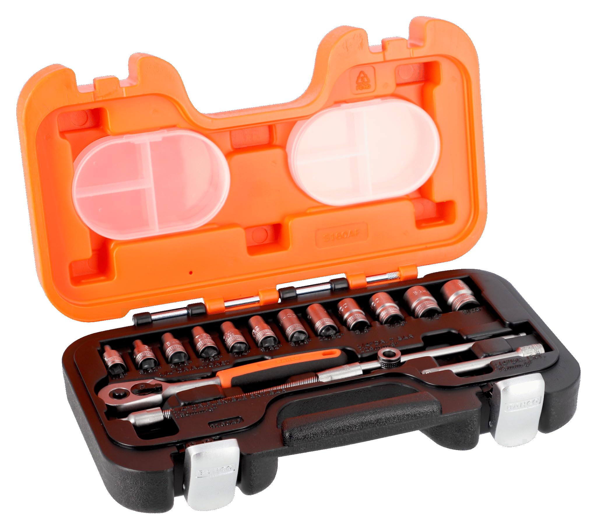 Bahco Multi-Colour S160af 16 Piece 1/4" Drive Imperial Socket Set 1/8-9/16" Af
