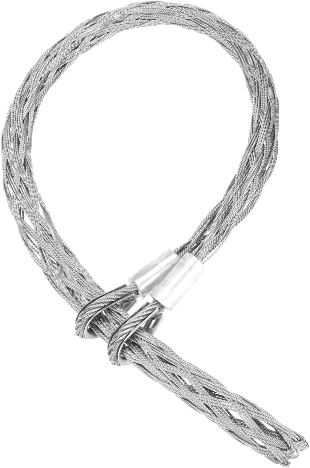 MECCANIXITY 50-63mm OD Cable Pulling Socks Grip 1m Double Head Side Pull Wire Mesh Puller Socks Grip Stainless Steel Wire Pulling Tools