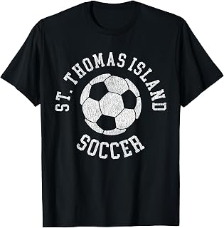 St. Thomas Island Soccer Retro Distressed 90's Vintage T-Shirt