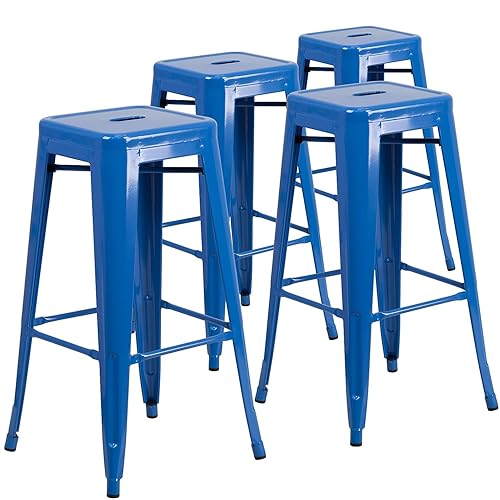 Flash Furniture Lily 4 Pack Commercial Grade 30" High Backless