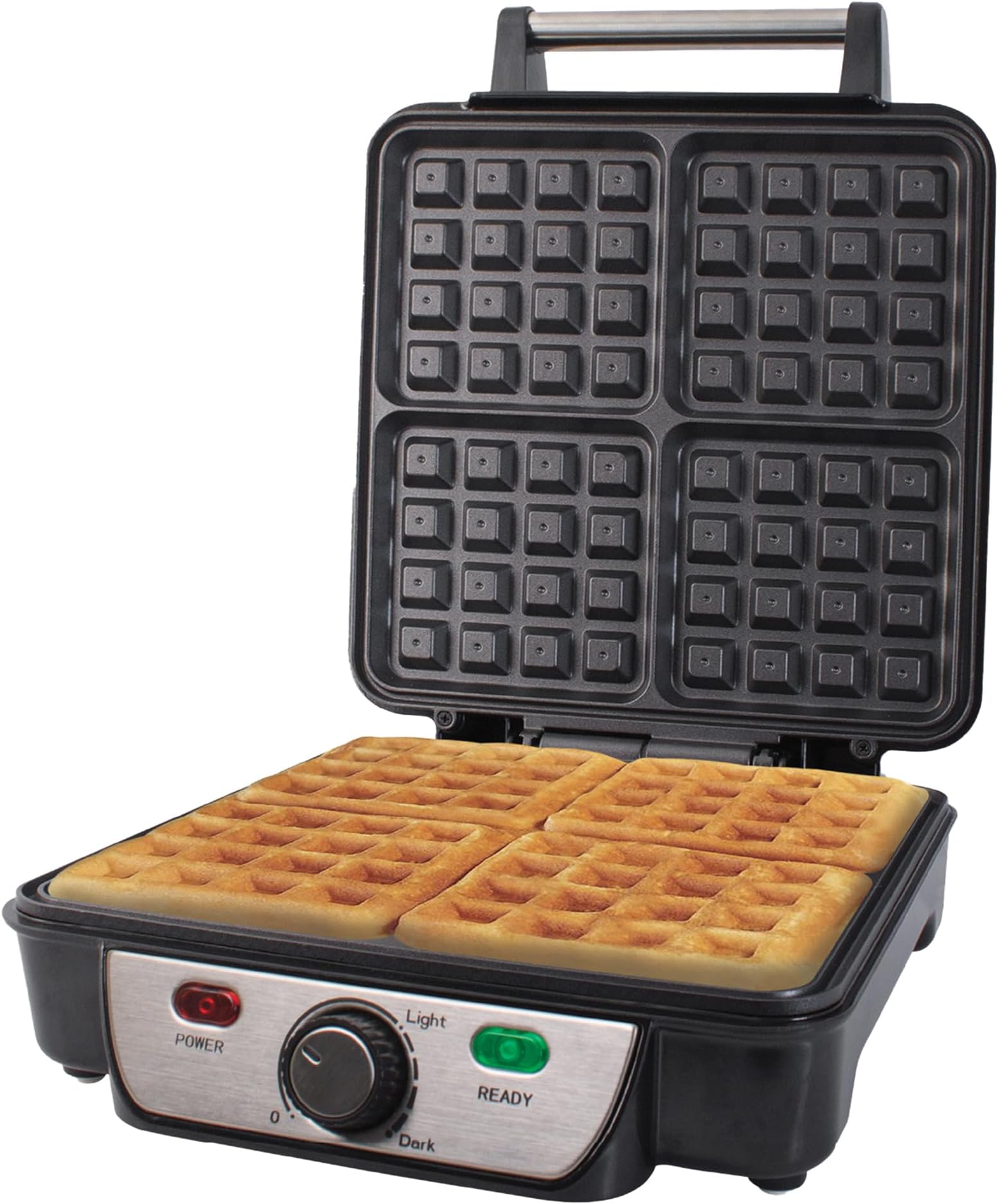 35940 Four Slice Deep Fill Waffle Maker/Non-Stick Hot Plates/Adjustable Temperature/Stainless Steel with Cool Touch Handle / 1100W