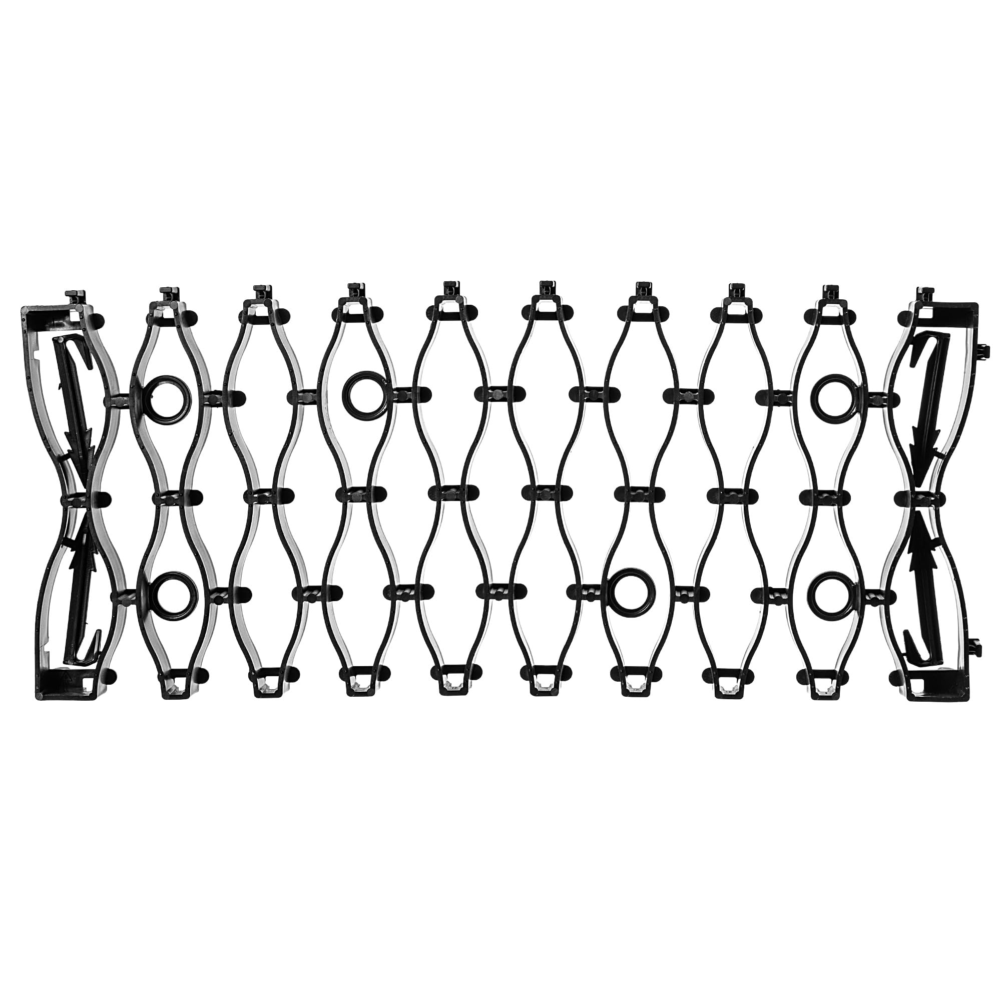 KADAX 20 griglie di protezione per prato per robot tosaerba, 47 x 20 cm, griglia per prato, protezione dai danni causati da robot tosaerba, piastre in plastica (nero)