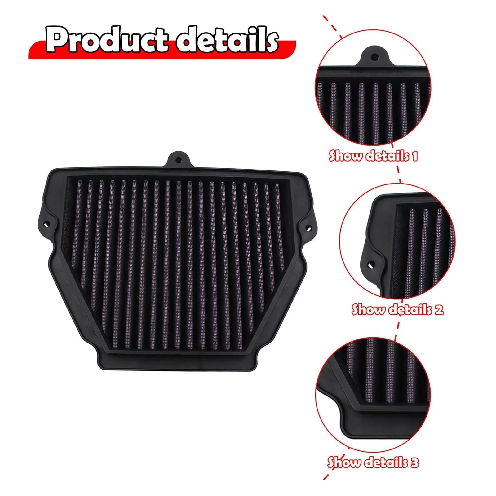 Filtro Aria Moto Filtro Dell'aria Per Moto Per Spring Breeze 675SR 675NK | Pulitore del di filtro dell'aria Pezzo di ricambio per moto Plastica durevole Cotone per Spring Breeze 675SR 675NK