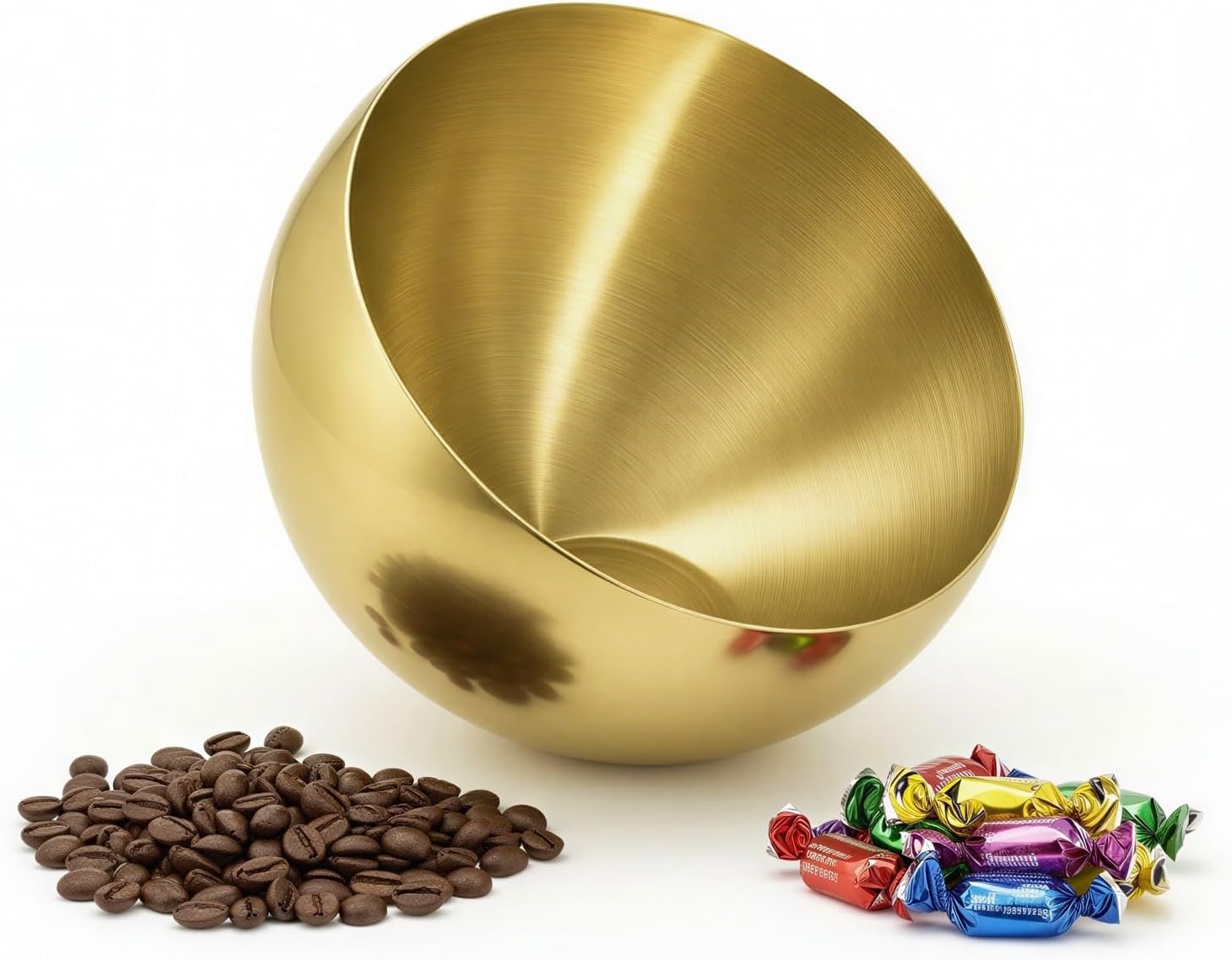 Coffee Pod Holder, 7.1 x 6.1 in Large Capacity Stainless Steel Storage Rack for Snacks Fruits Candy, Countertop Coffee Bar Accessories, Decorative Tabletop Container for Bar, KTV, Home Office (Gold)