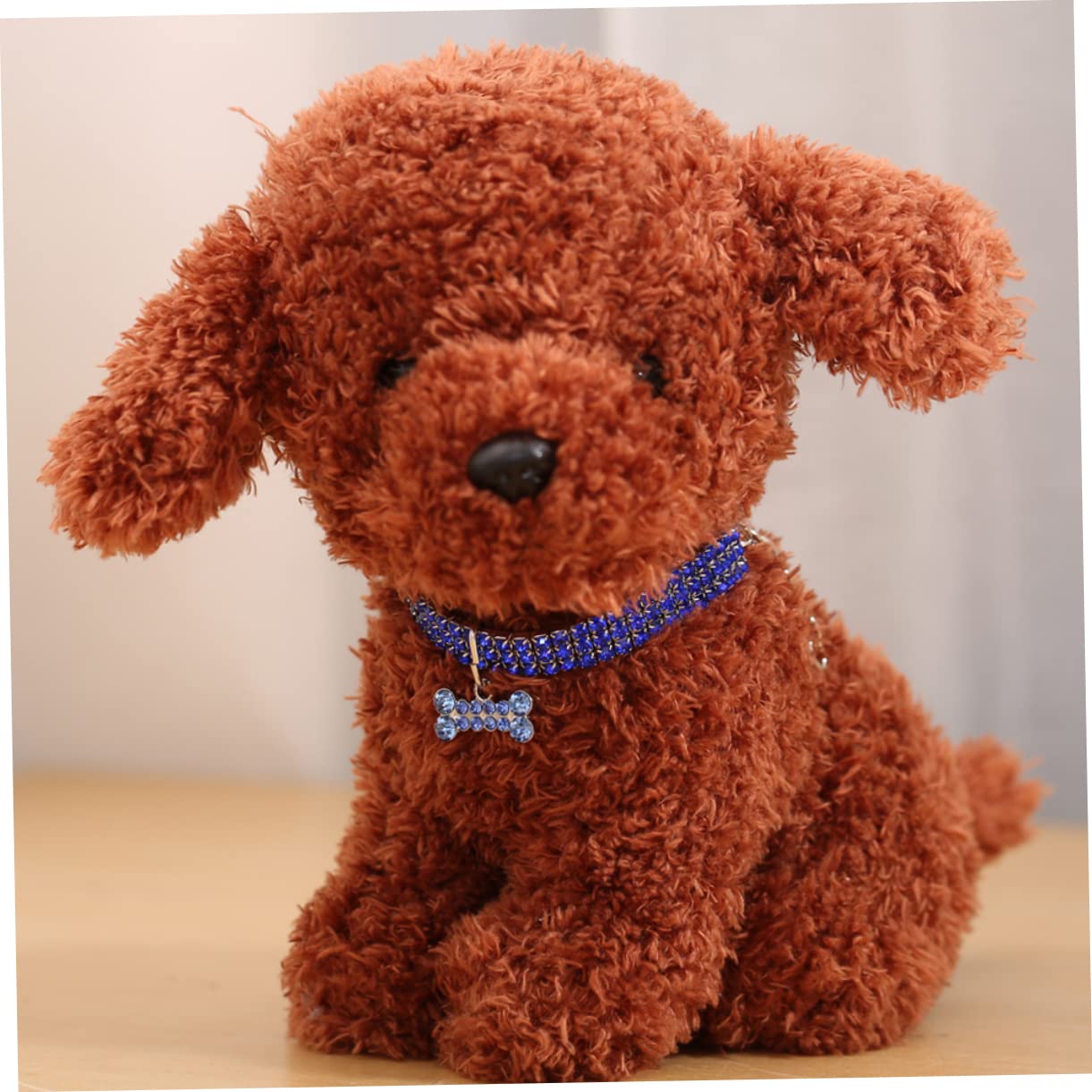 SUPVOX Luxurious Rhinestone Pet Collar Elastic Dog Necklace 25cm 5cm Pet Party Attire