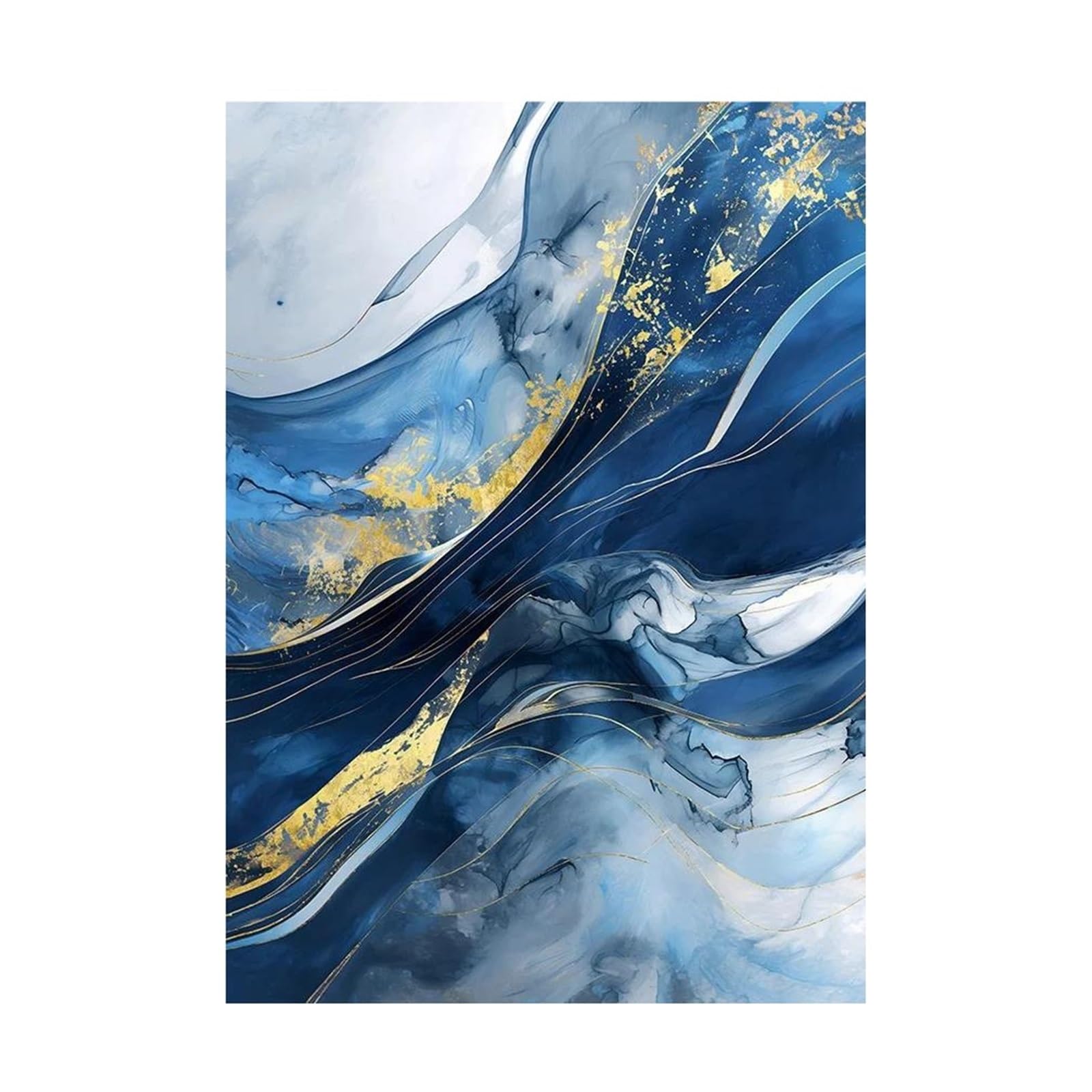 Affiches modernes feuille d'or roses bleues pour raviver un mur blanc terne