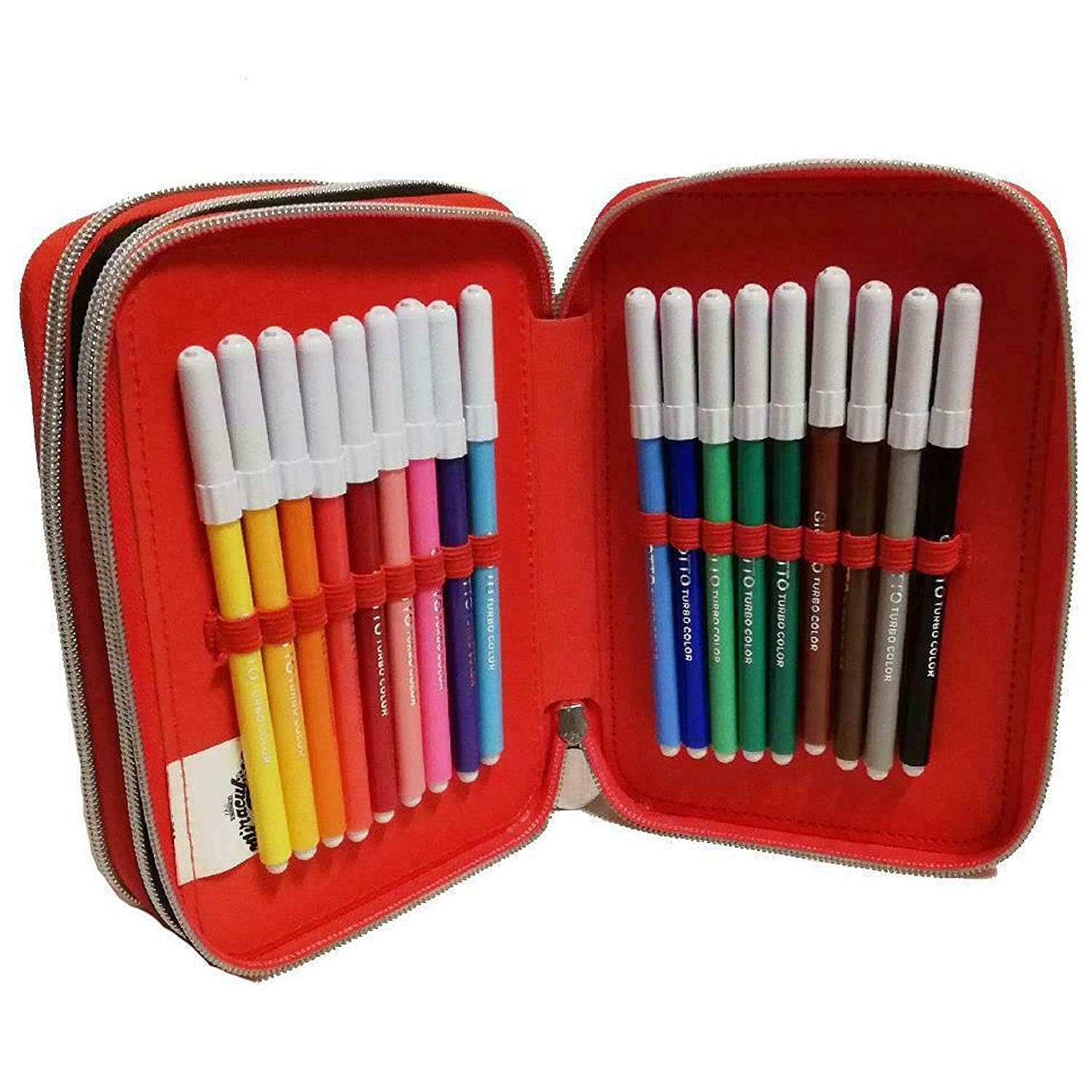 Schoolpack Zaino Organizzato A.S. ROMA + Astuccio 3 zip completo di cancelleria - scuola 2019-20