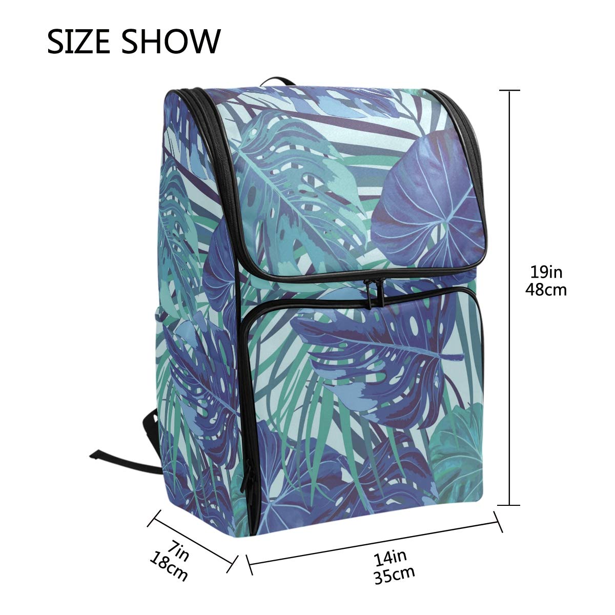 Rucksack Mit Palmen-Design – Wasserabweisend, Mit Laptopfach, 30 Liter