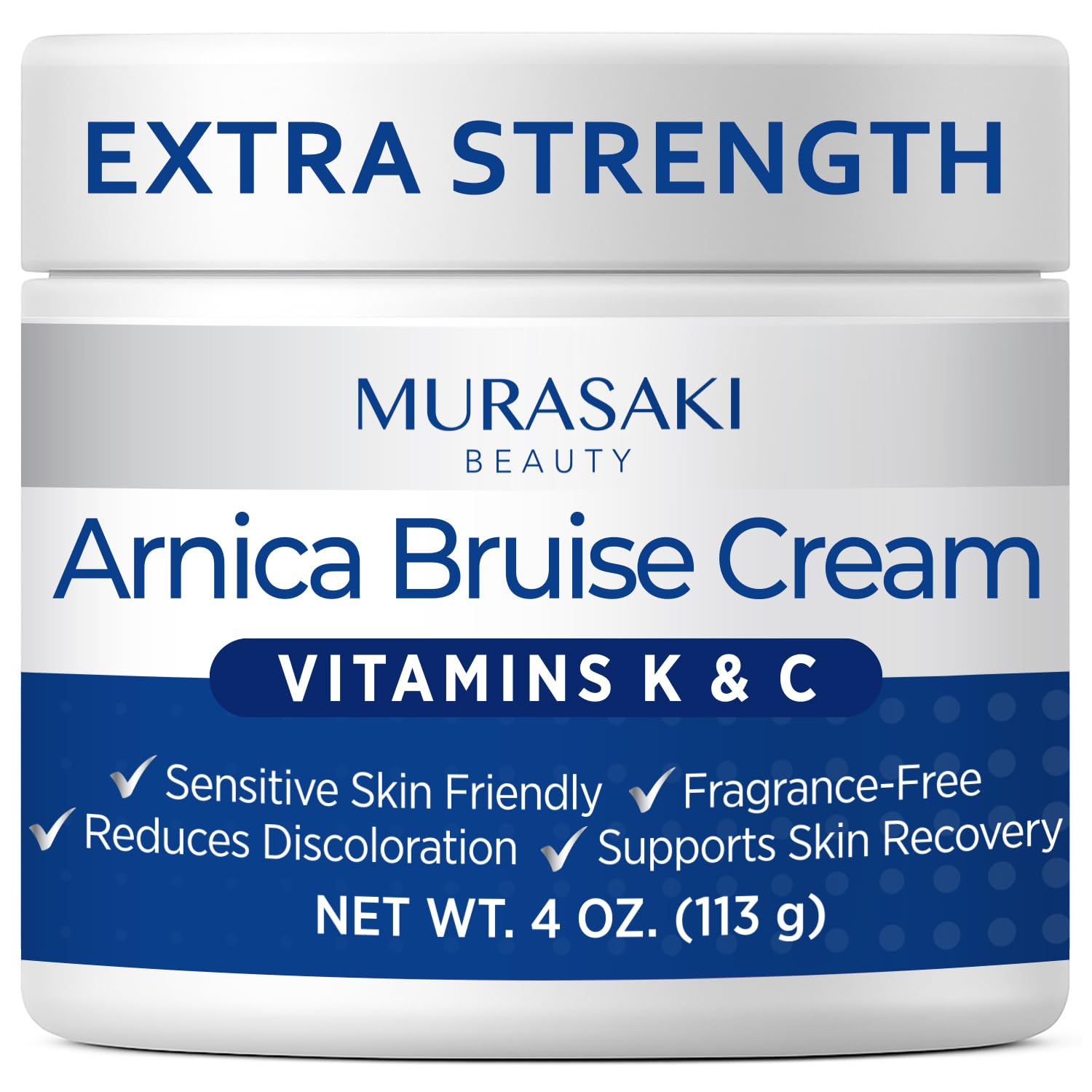 Arnica Bruise Cream Extra Strength: Fast Healing for Bruising and Swelling on Thin & Sensitive Skin - Enriched with Arnica Montana & Vitamins K, C & E - Daily Care for Teens, Adults & Seniors 4oz