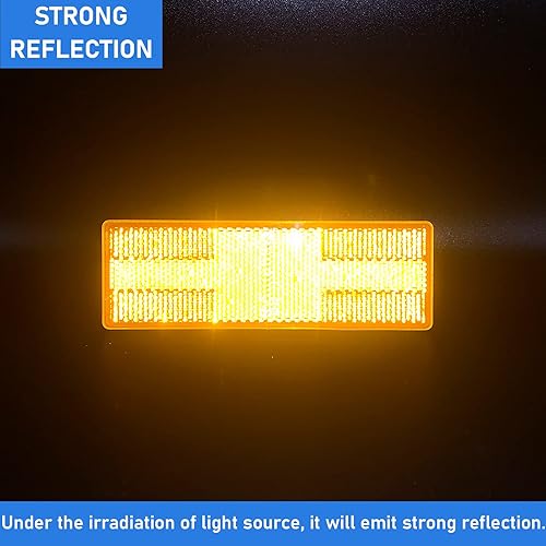 Miniatura 7 de Reflector 150X50mm autoadhesivo rectángulo de seguridad impermeable para entrada de buzón remolque