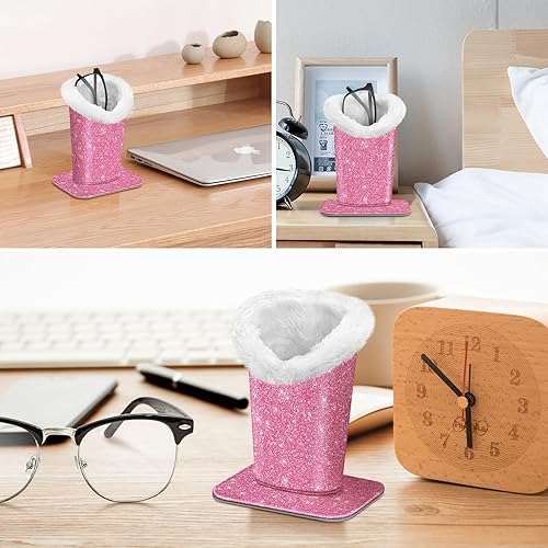 Miniatura 53 de Fintie Soporte para anteojos forrado de felpa con base magnética, estuche de cuero vegano prémium para lentes